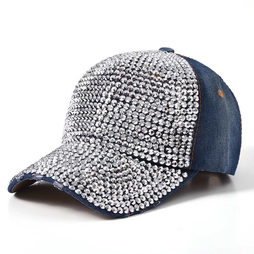 Trendy Letter Fashion With Diamond Rivet Color Baseball Cap