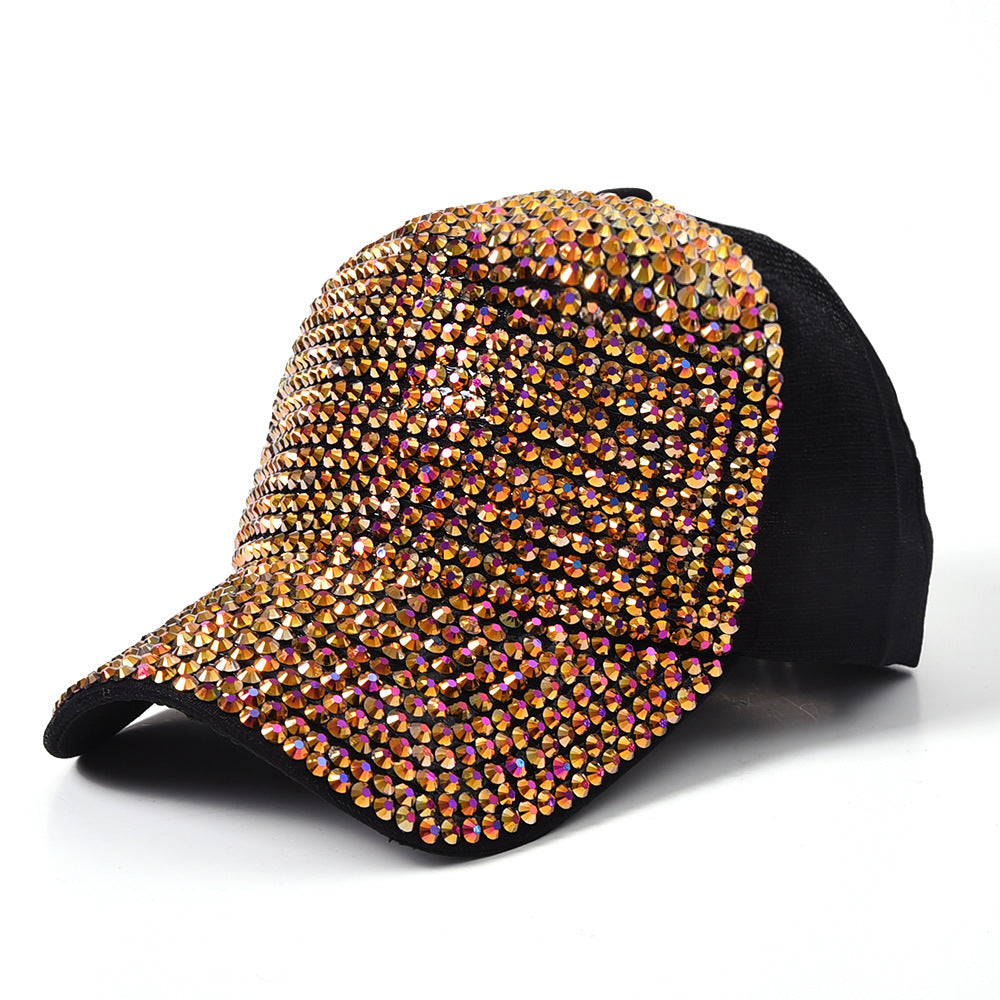 Trendy Letter Fashion With Diamond Rivet Color Baseball Cap