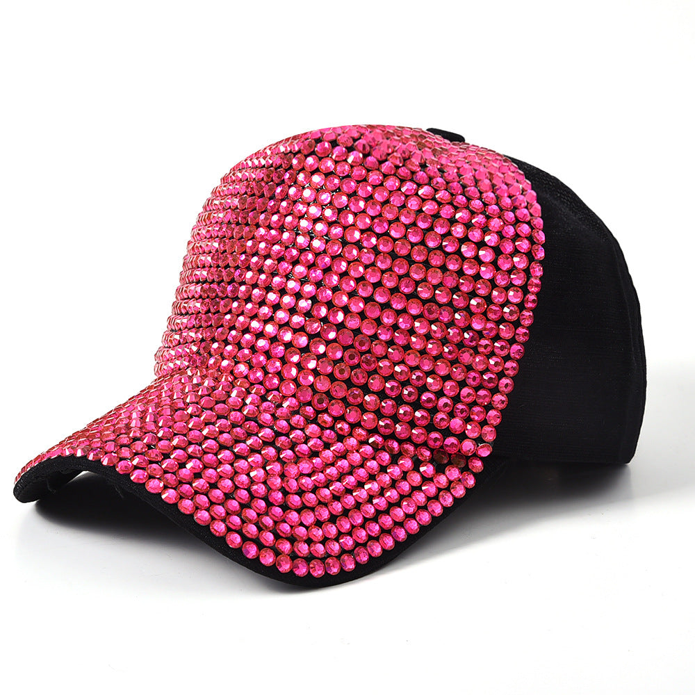 Trendy Letter Fashion With Diamond Rivet Color Baseball Cap
