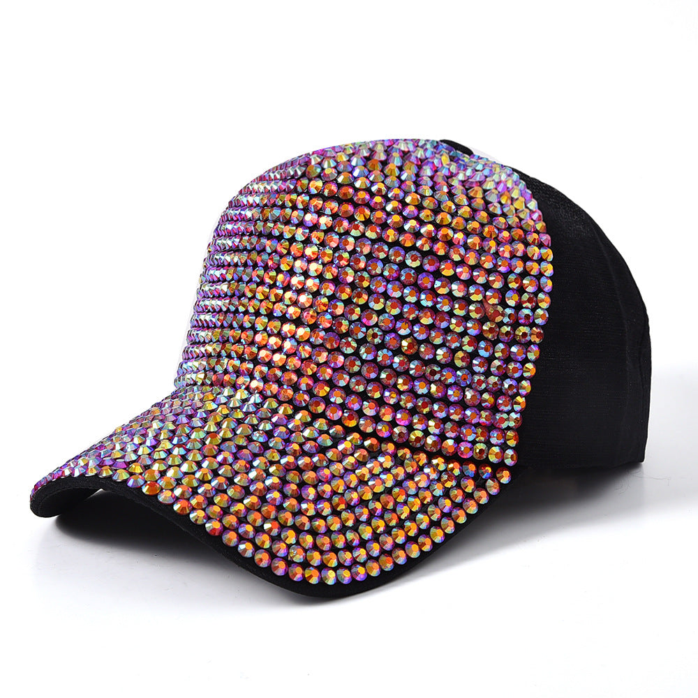 Trendy Letter Fashion With Diamond Rivet Color Baseball Cap