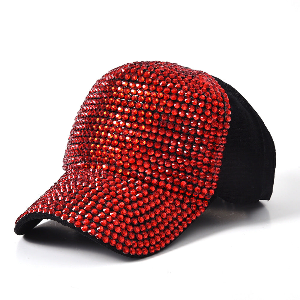 Trendy Letter Fashion With Diamond Rivet Color Baseball Cap