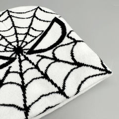 Spider Web Wool Hat Double Knit Hat
