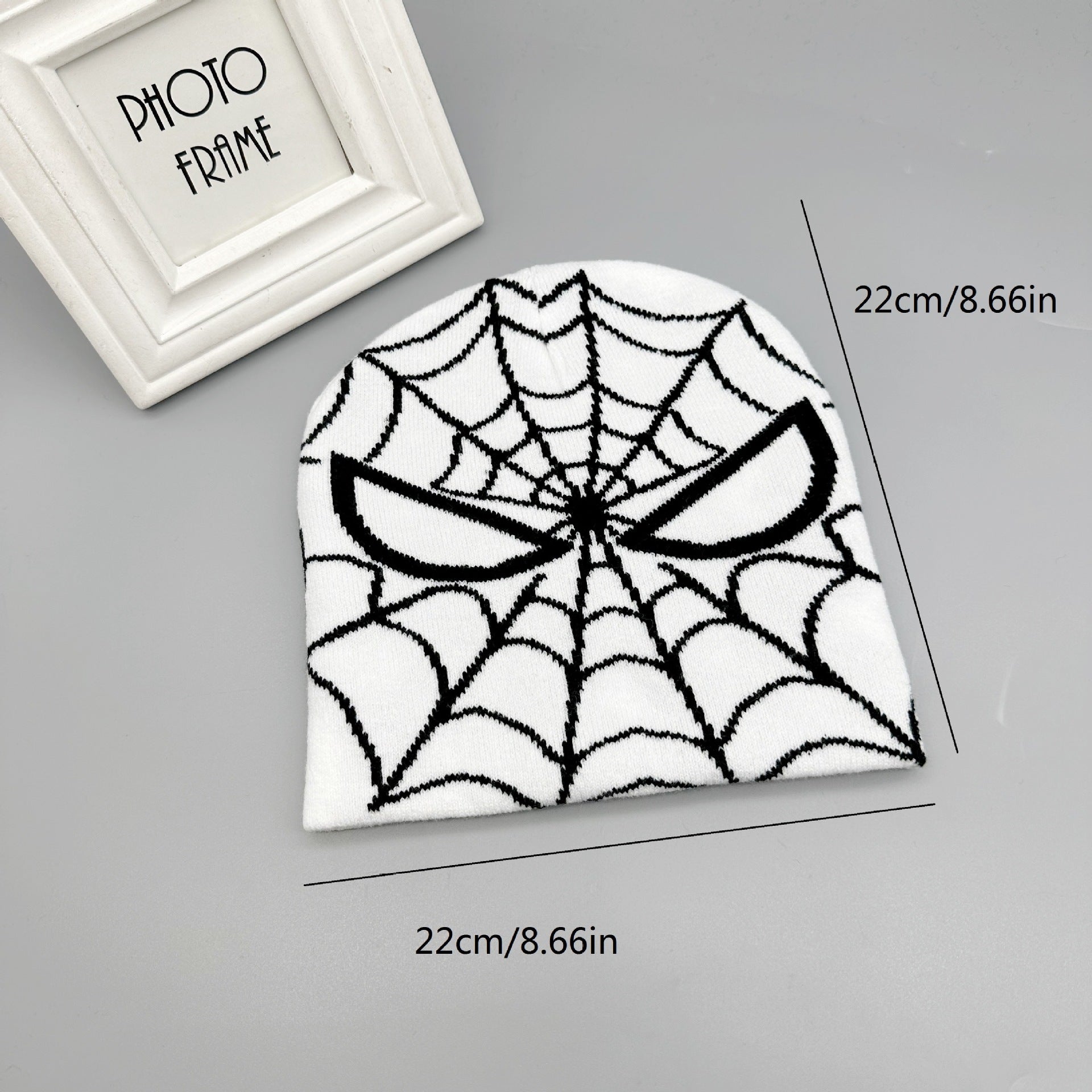 Spider Web Wool Hat Double Knit Hat