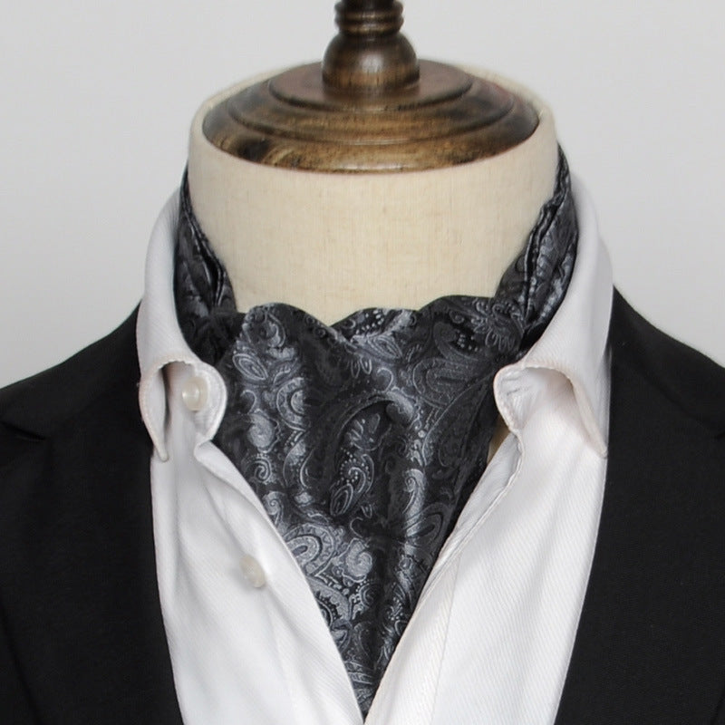 British Vintage Suit Silk Scarf Shirt Collar Scarf