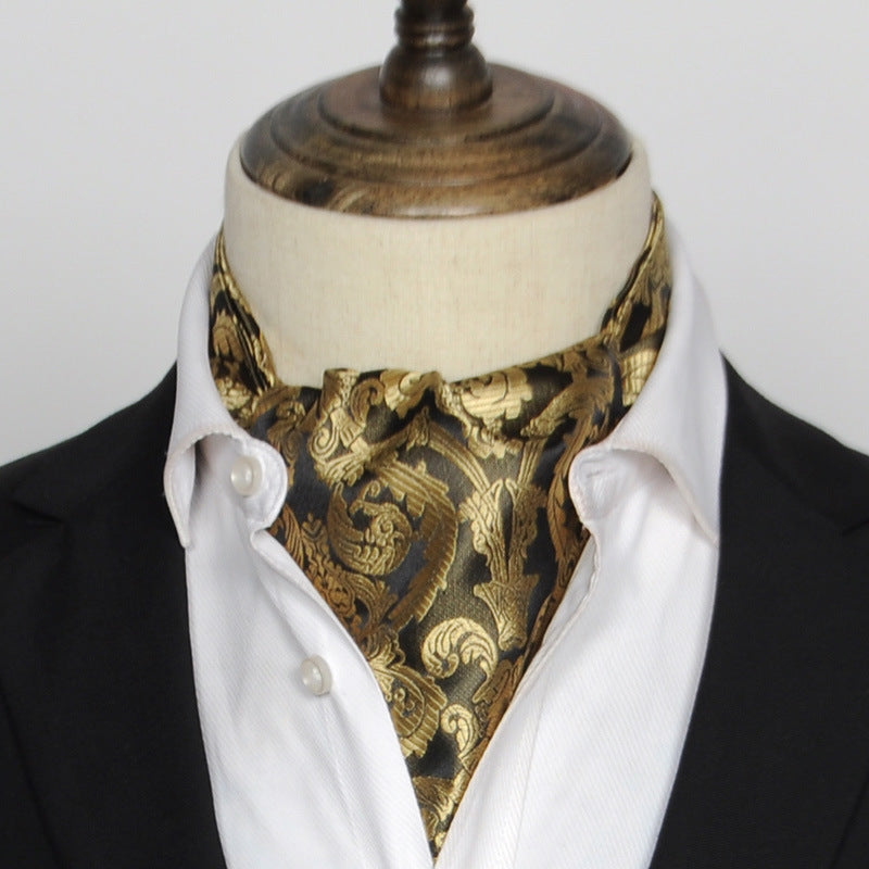 British Vintage Suit Silk Scarf Shirt Collar Scarf