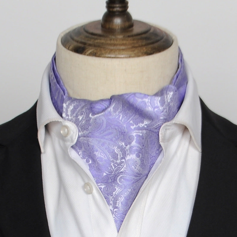 British Vintage Suit Silk Scarf Shirt Collar Scarf