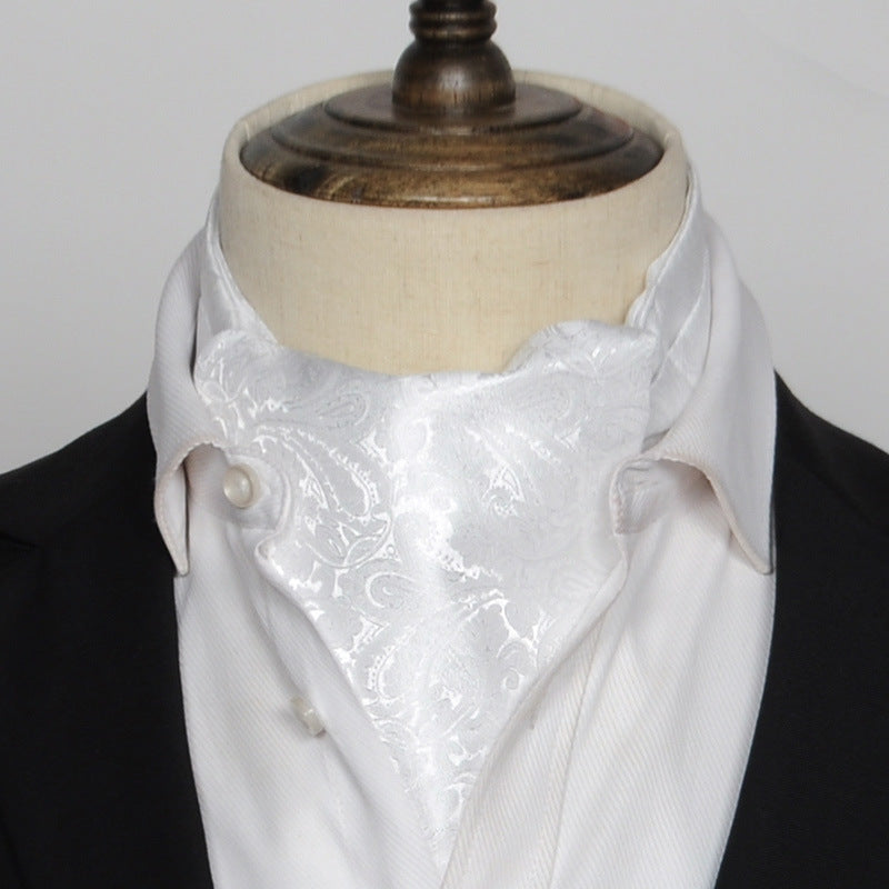 British Vintage Suit Silk Scarf Shirt Collar Scarf