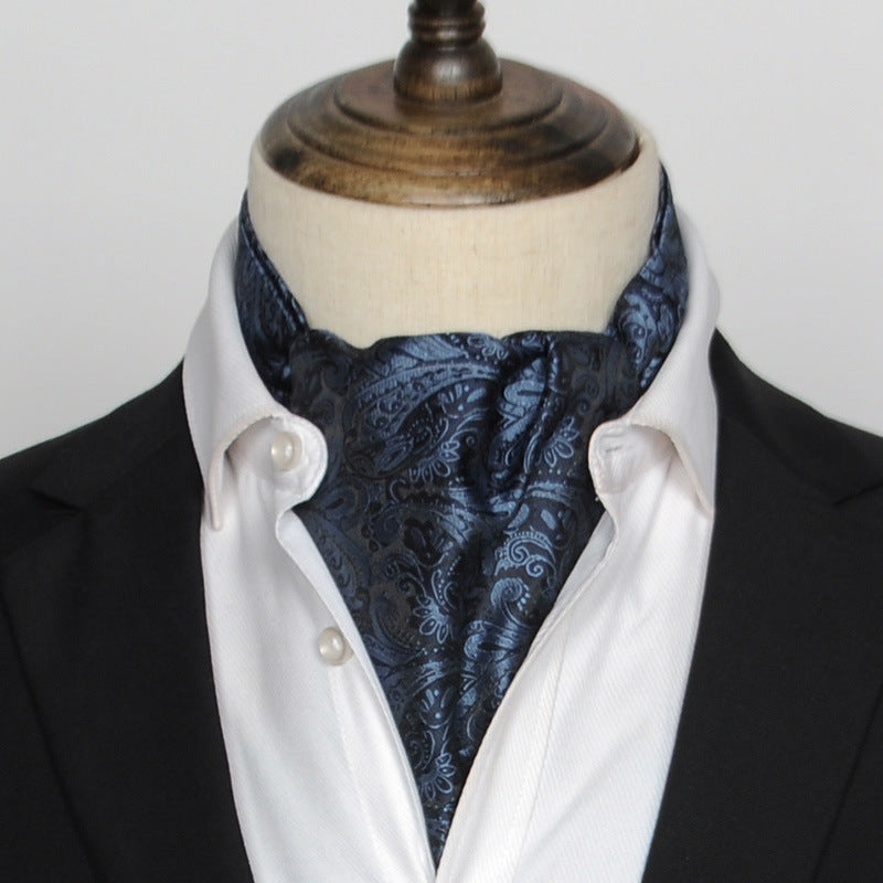 British Vintage Suit Silk Scarf Shirt Collar Scarf