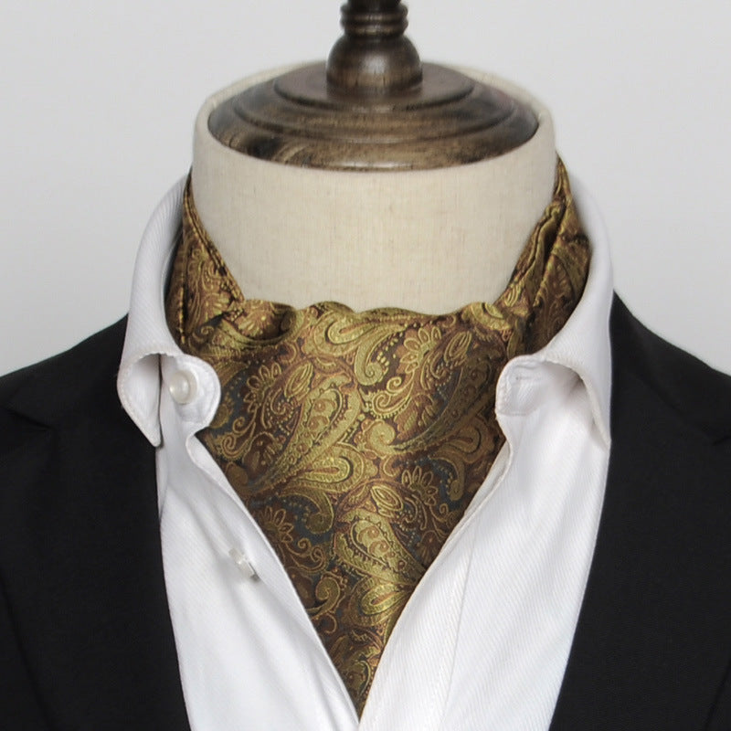 British Vintage Suit Silk Scarf Shirt Collar Scarf
