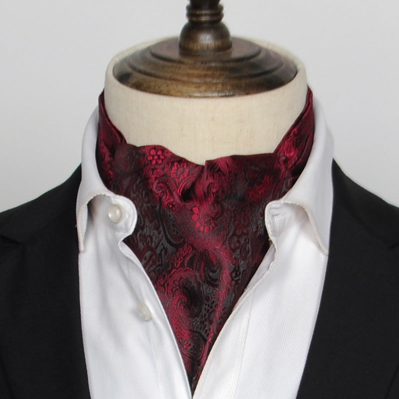 British Vintage Suit Silk Scarf Shirt Collar Scarf