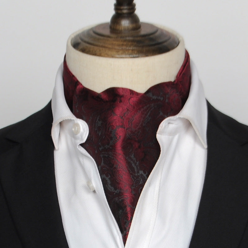 British Vintage Suit Silk Scarf Shirt Collar Scarf