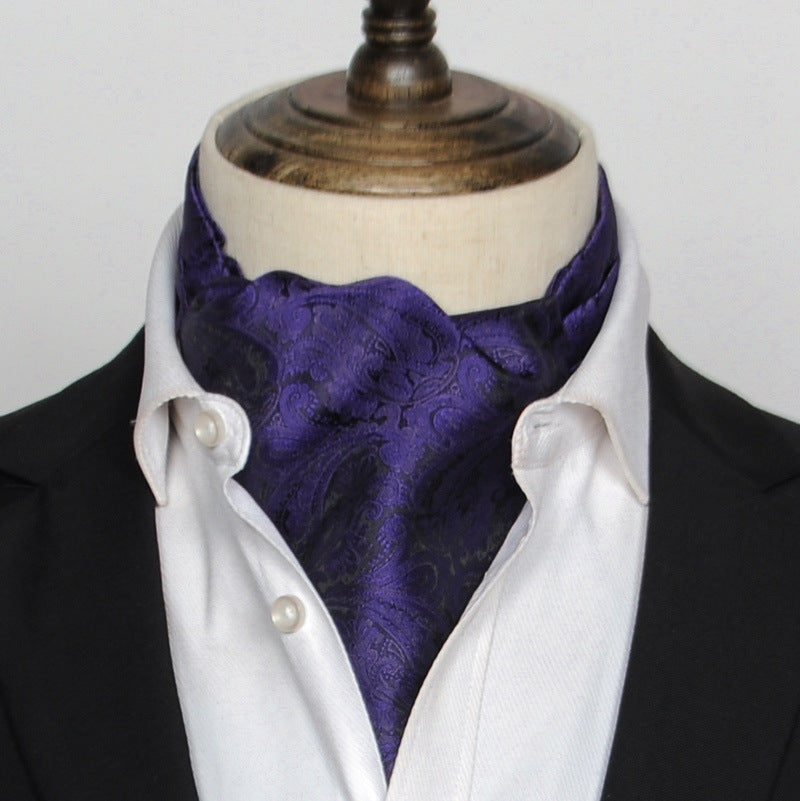 British Vintage Suit Silk Scarf Shirt Collar Scarf