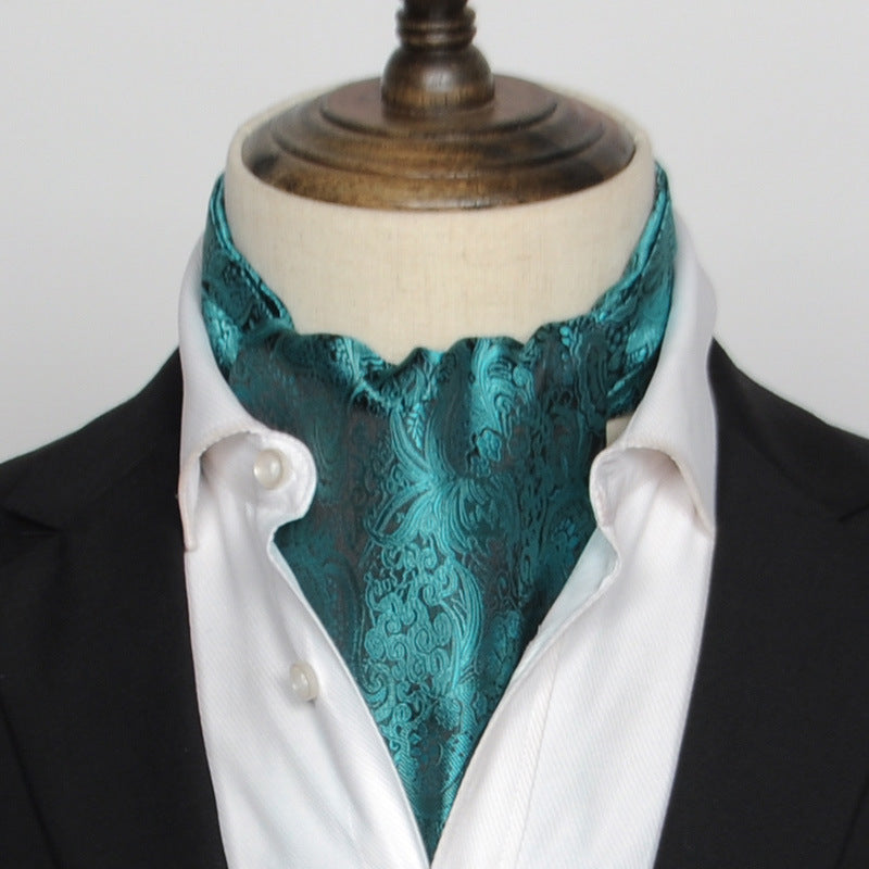 British Vintage Suit Silk Scarf Shirt Collar Scarf