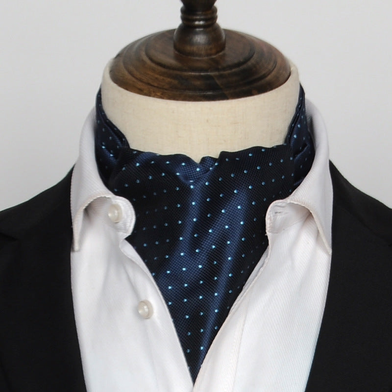 British Vintage Suit Silk Scarf Shirt Collar Scarf
