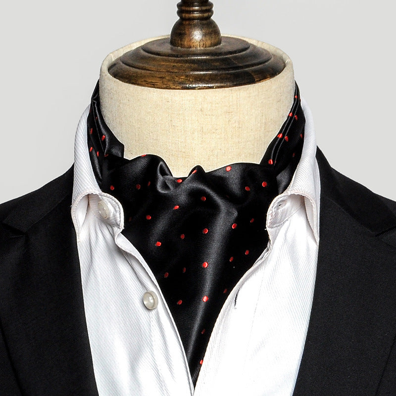British Vintage Suit Silk Scarf Shirt Collar Scarf