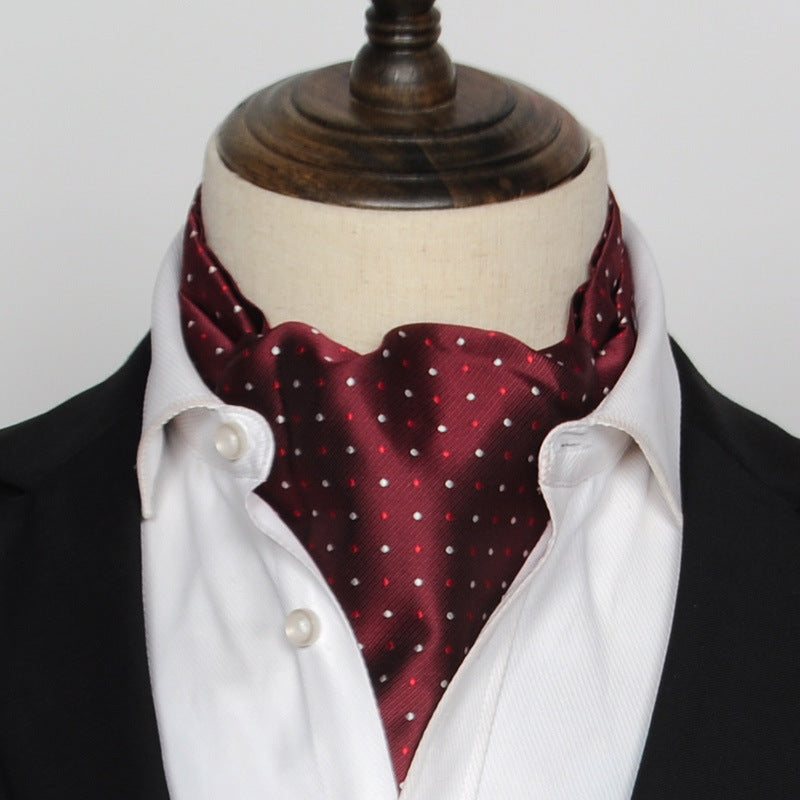 British Vintage Suit Silk Scarf Shirt Collar Scarf