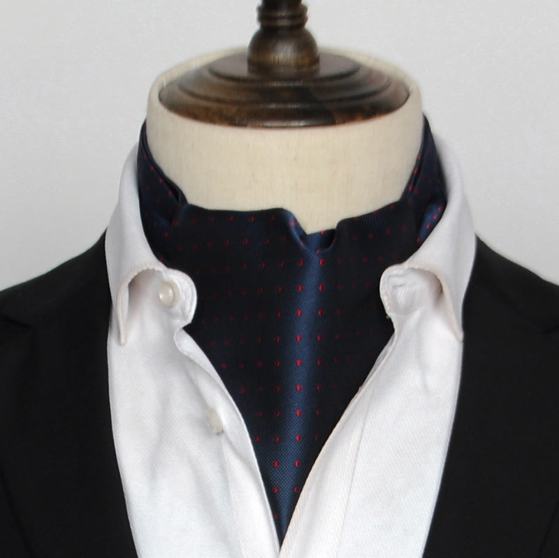 British Vintage Suit Silk Scarf Shirt Collar Scarf