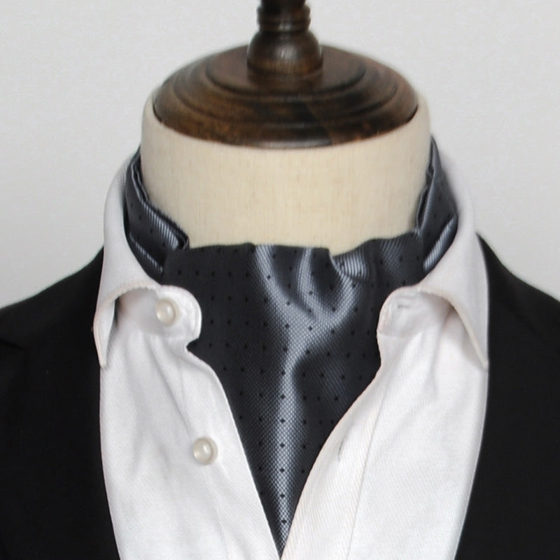 British Vintage Suit Silk Scarf Shirt Collar Scarf