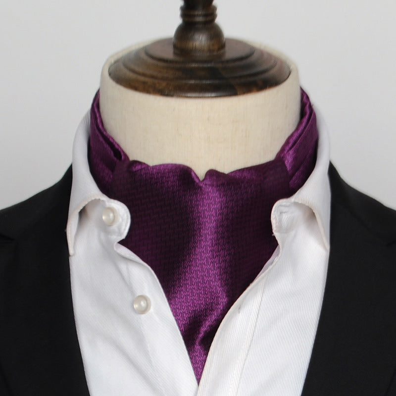 British Vintage Suit Silk Scarf Shirt Collar Scarf