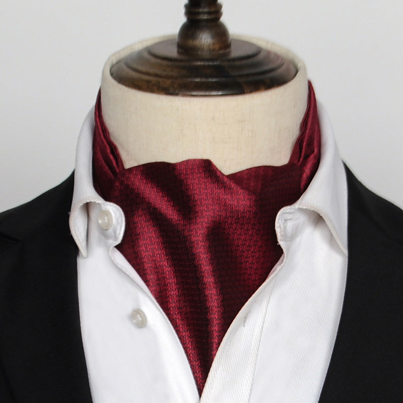 British Vintage Suit Silk Scarf Shirt Collar Scarf