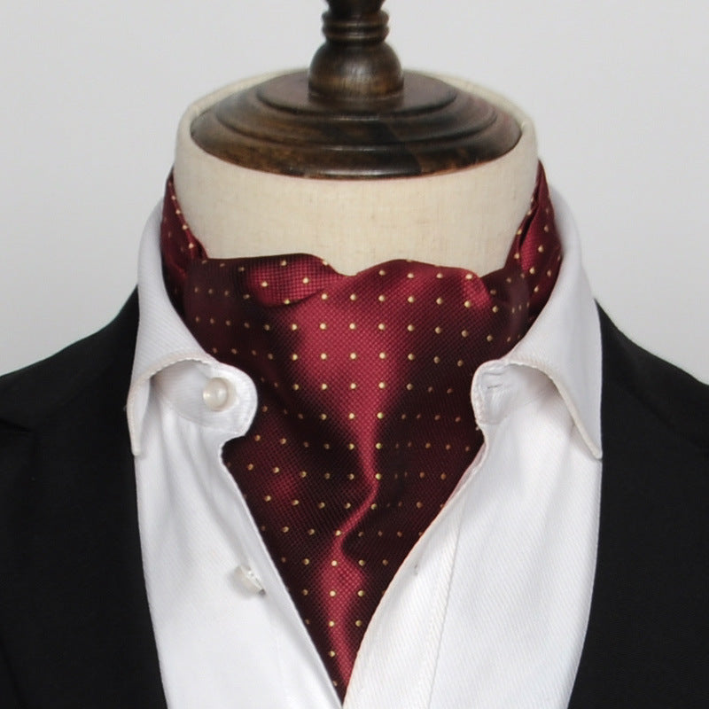 British Vintage Suit Silk Scarf Shirt Collar Scarf