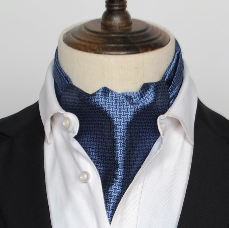 British Vintage Suit Silk Scarf Shirt Collar Scarf