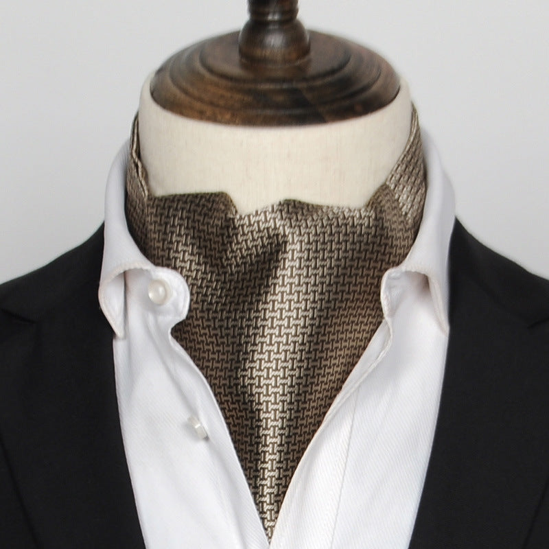 British Vintage Suit Silk Scarf Shirt Collar Scarf