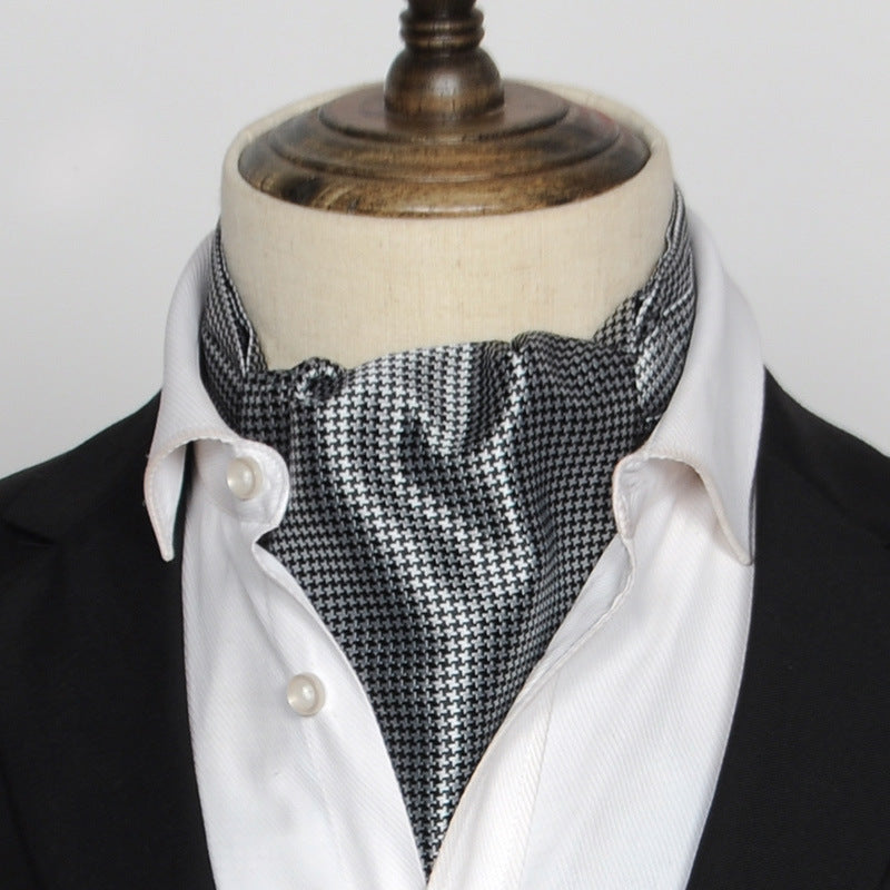 British Vintage Suit Silk Scarf Shirt Collar Scarf