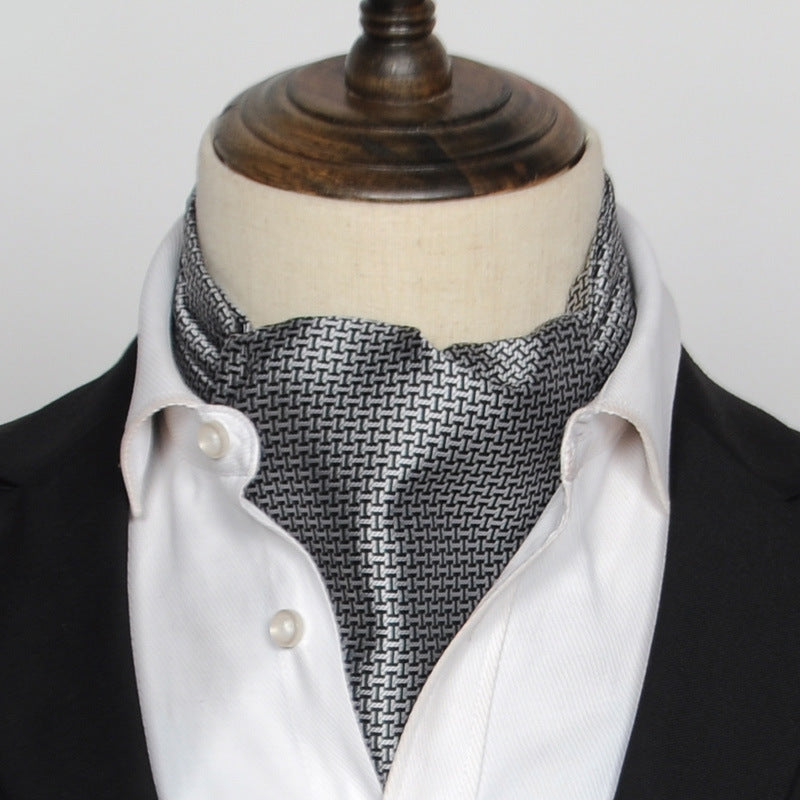 British Vintage Suit Silk Scarf Shirt Collar Scarf
