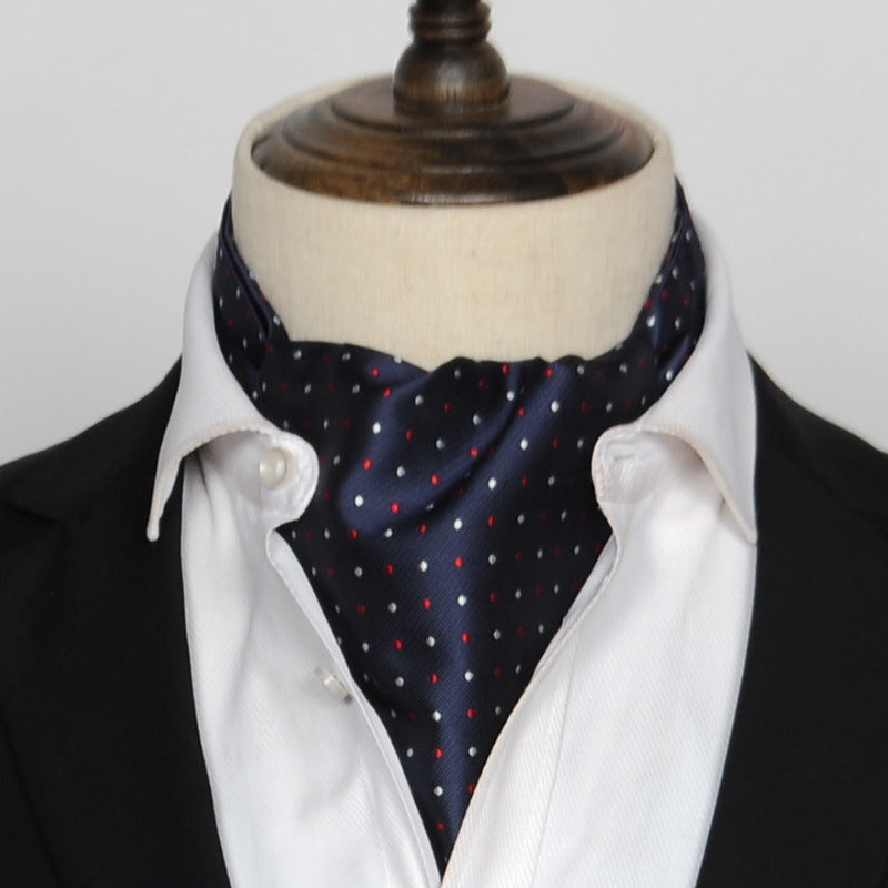 British Vintage Suit Silk Scarf Shirt Collar Scarf