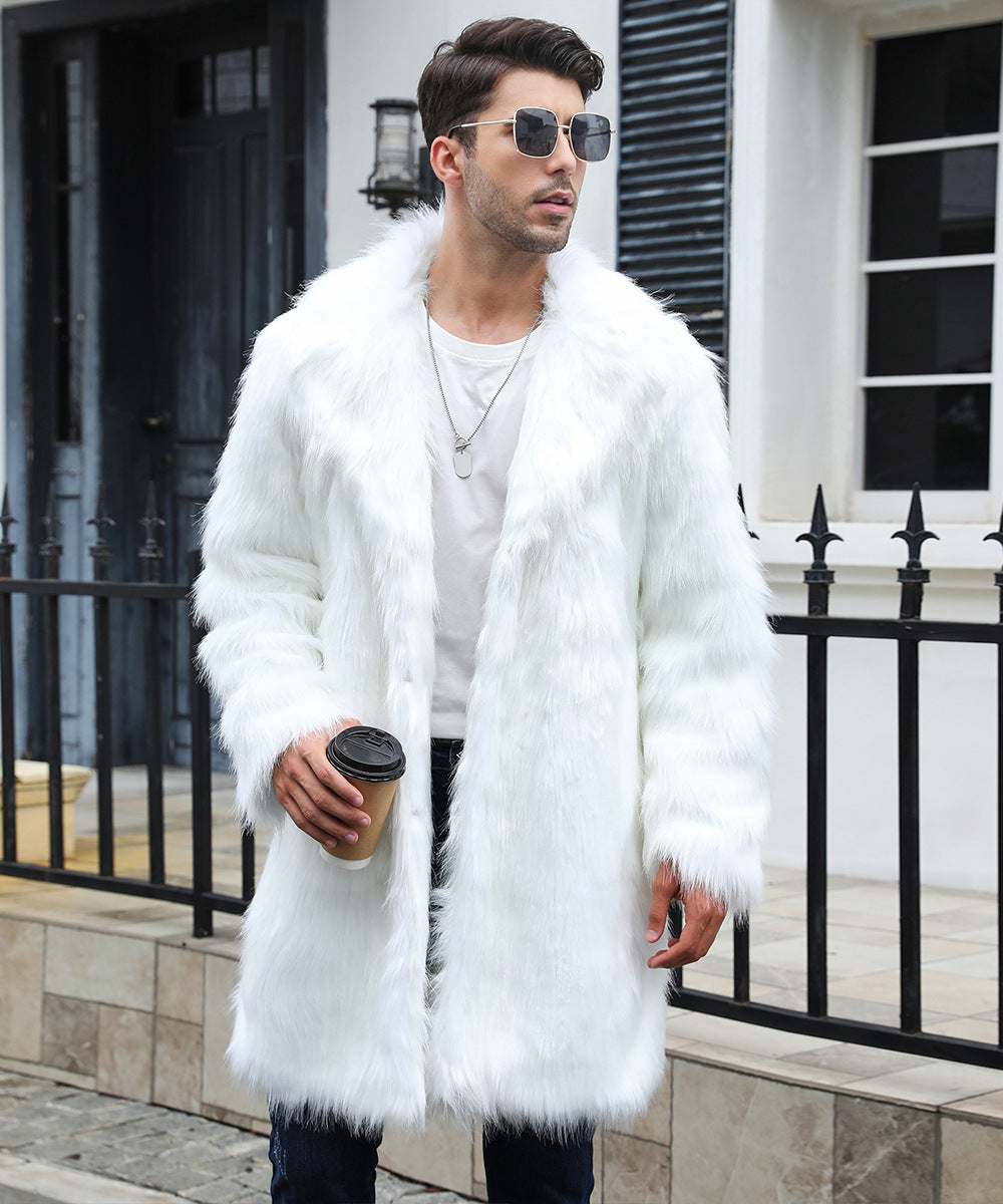 Big & Tall Men's Faux Fur Coat Coat S-3XL