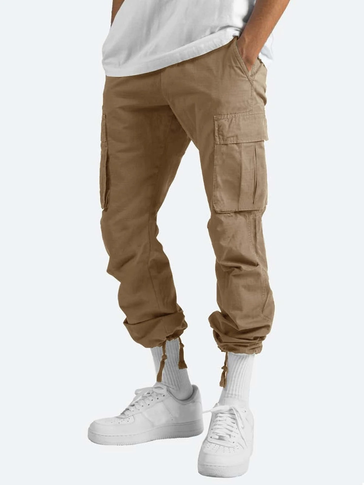 Big & Tall Men's Casual Drawstring Multi-Pocket Workwear Pants S-5XL