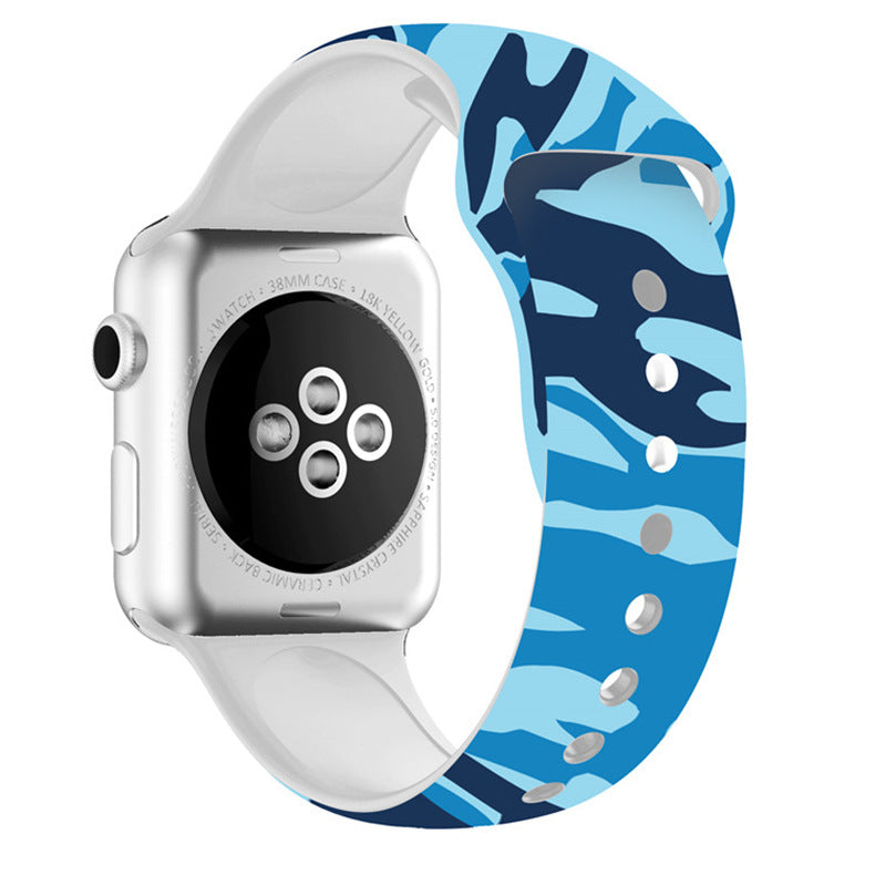 For Apple Watch Silicone Printing Cute Strap, Iwatch5,6,7,8,9,10,S11