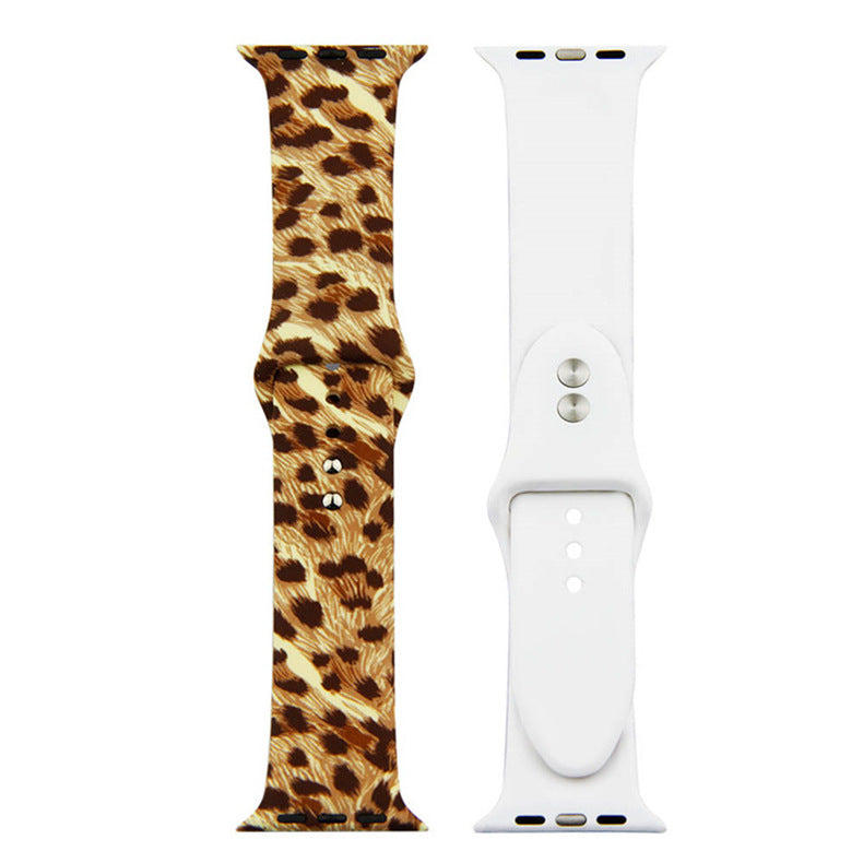 For Apple Watch Silicone Printing Cute Strap, Iwatch5,6,7,8,9,10,S11