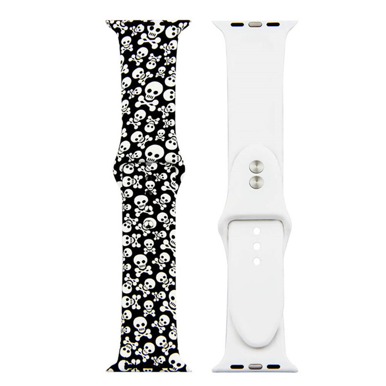 For Apple Watch Silicone Printing Cute Strap, Iwatch5,6,7,8,9,10,S11
