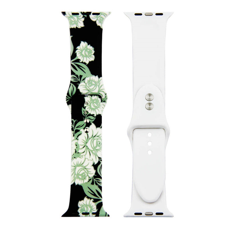 For Apple Watch Silicone Printing Cute Strap, Iwatch5,6,7,8,9,10,S11