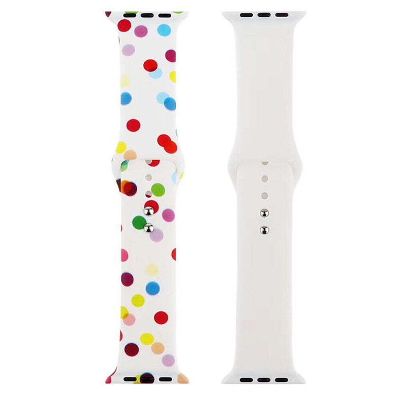 For Apple Watch Silicone Printing Cute Strap, Iwatch5,6,7,8,9,10,S11