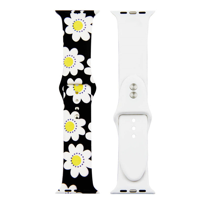 For Apple Watch Silicone Printing Cute Strap, Iwatch5,6,7,8,9,10,S11