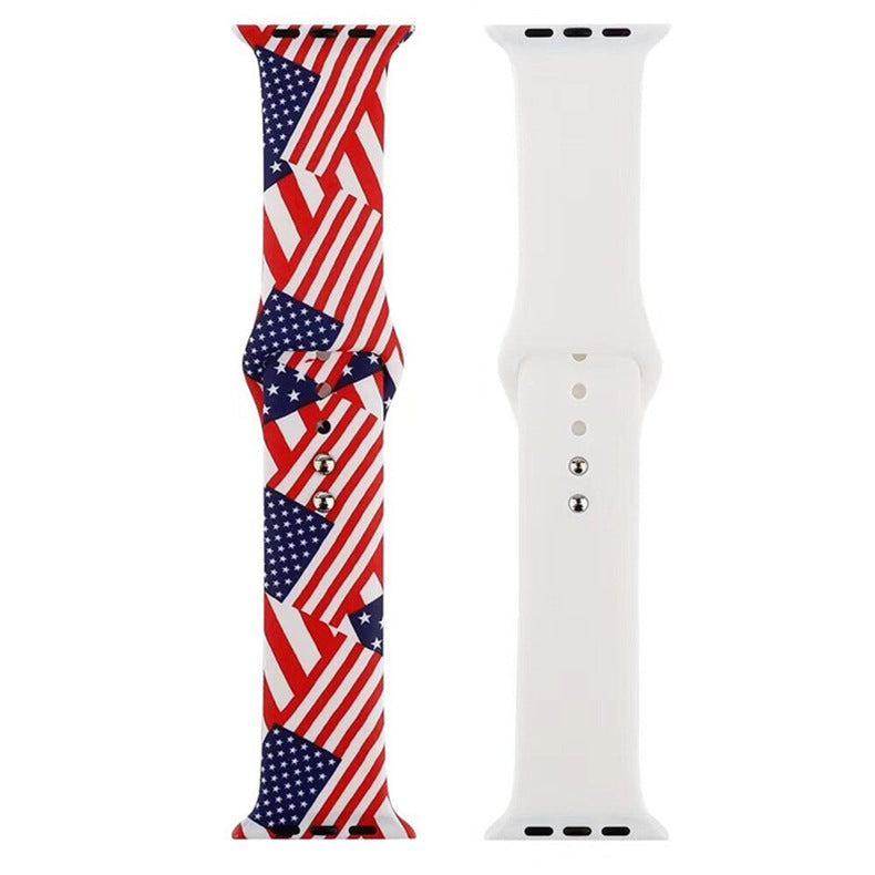 For Apple Watch Silicone Printing Cute Strap, Iwatch5,6,7,8,9,10,S11