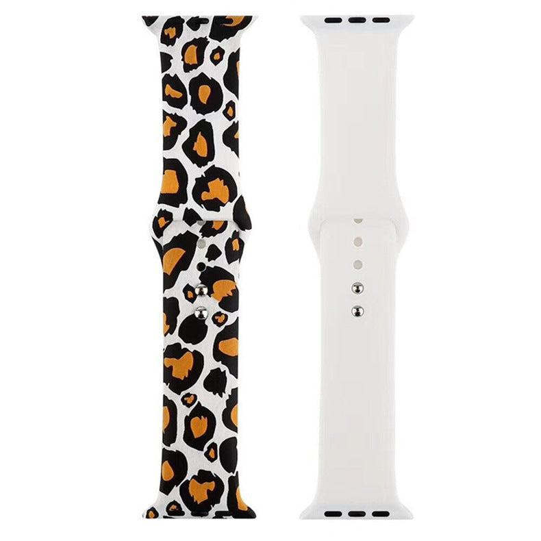 For Apple Watch Silicone Printing Cute Strap, Iwatch5,6,7,8,9,10,S11