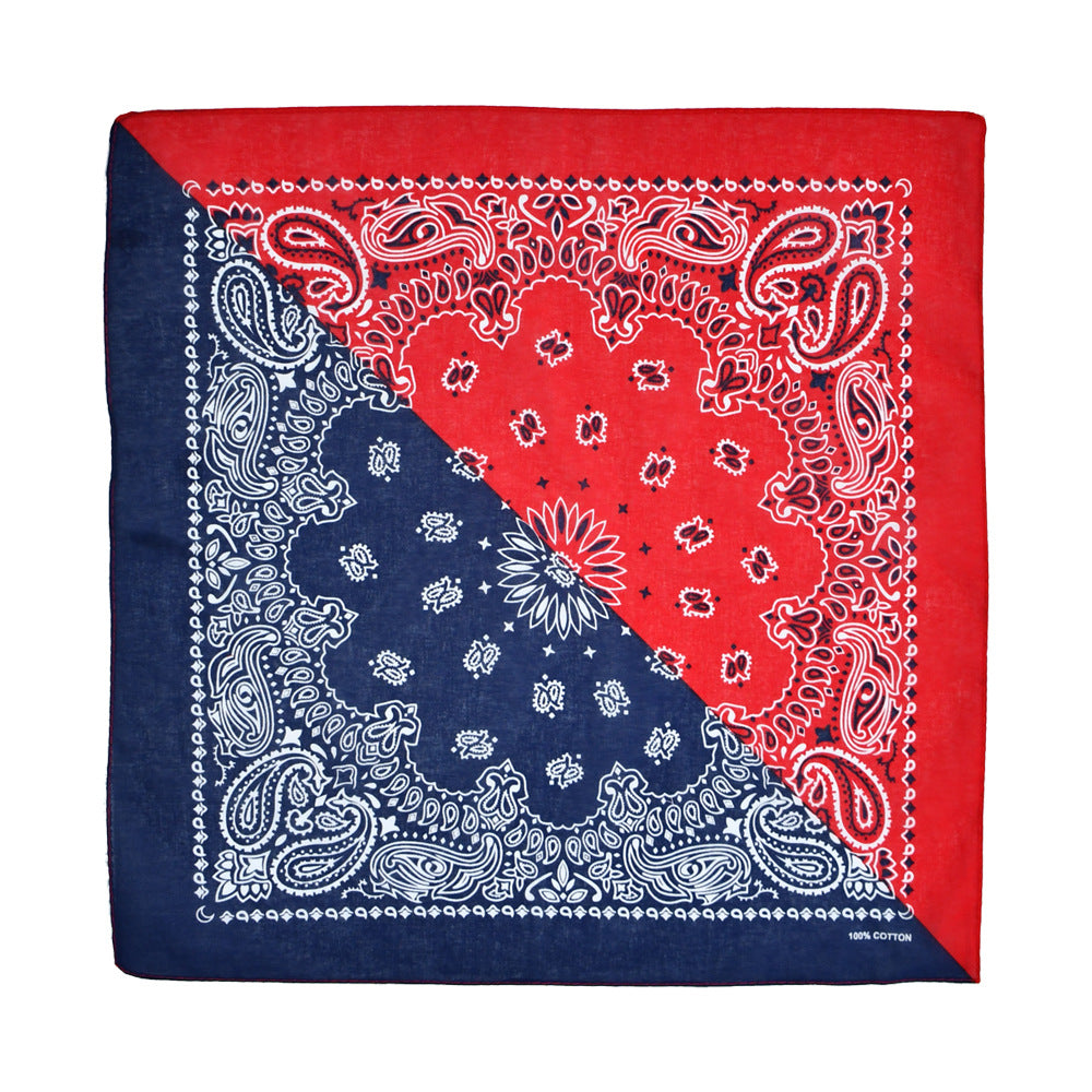 Hip-hop Cashew Flower Sweat-wicking Breathable Stitching Hip-hop Printed Headscarf