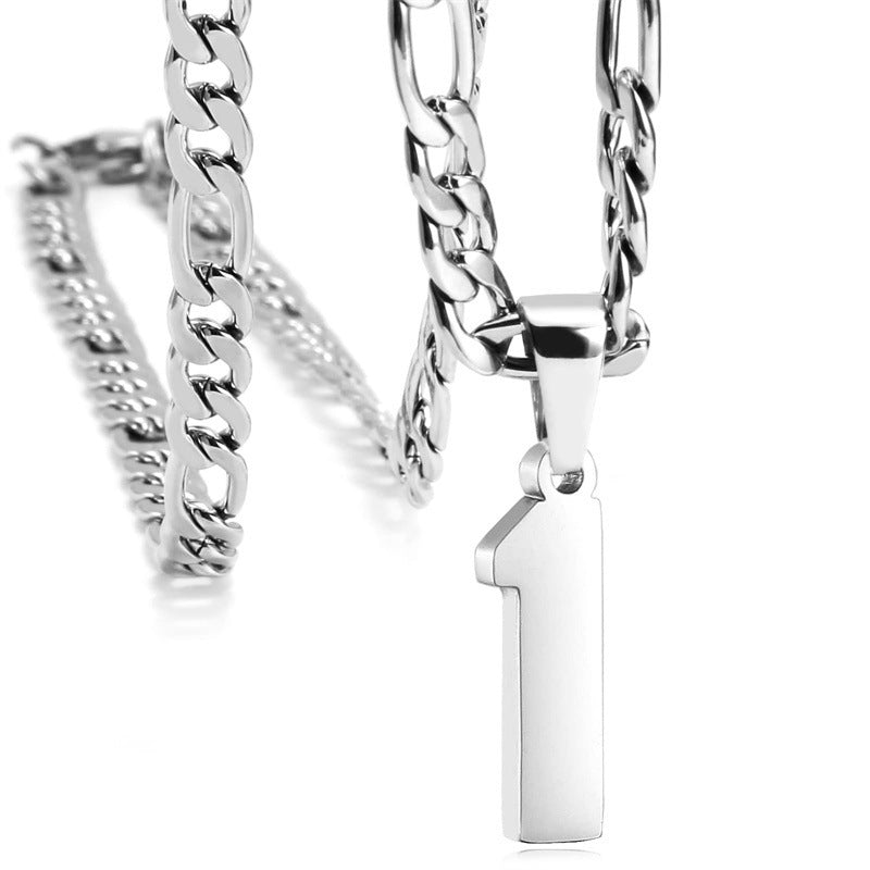 Men's Personalized Sports Arabic Numerals Pendant Necklace