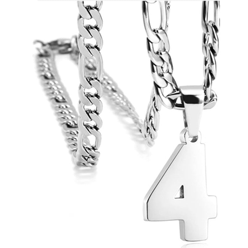 Men's Personalized Sports Arabic Numerals Pendant Necklace