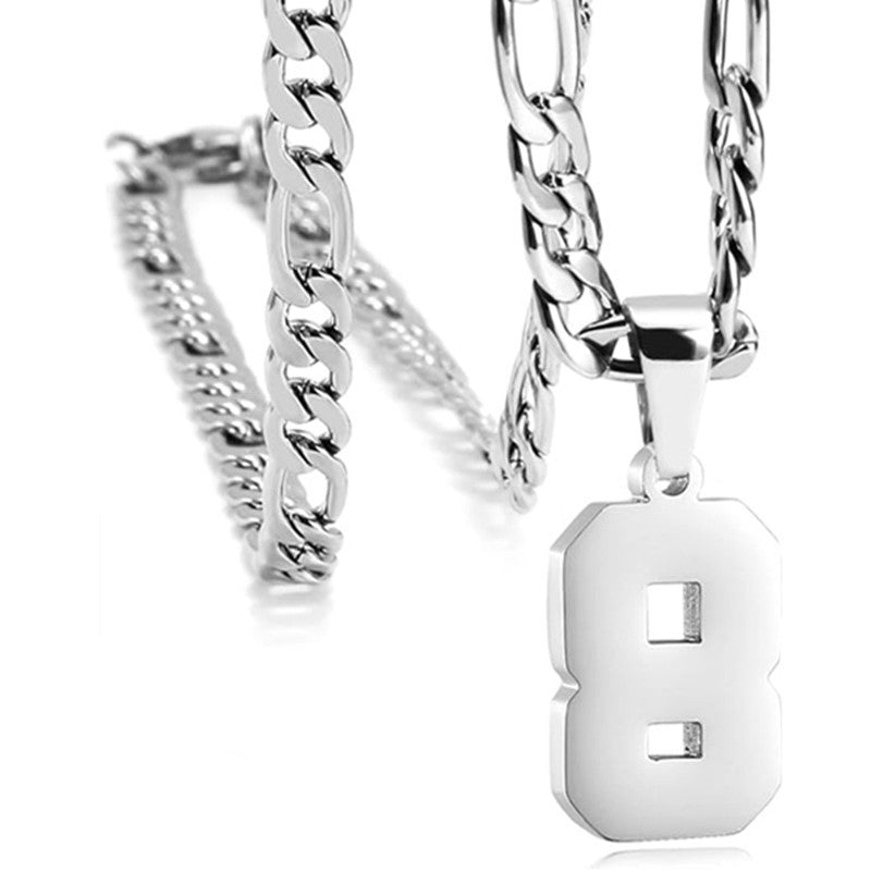 Men's Personalized Sports Arabic Numerals Pendant Necklace
