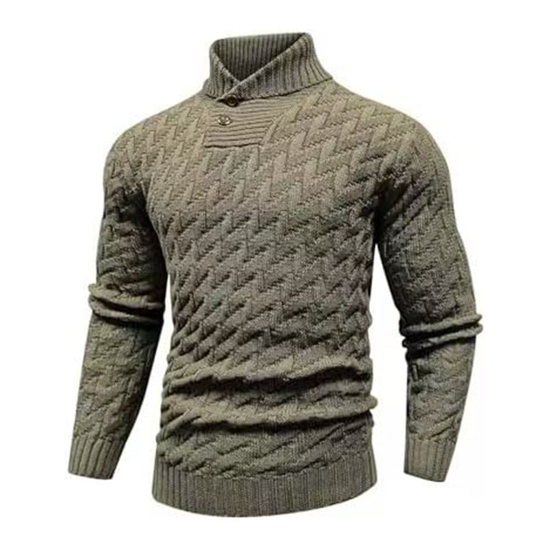 Big & Tall Men's Solid Color Knit Pullover Round Neck Slim-Fit Sweater S-3XL