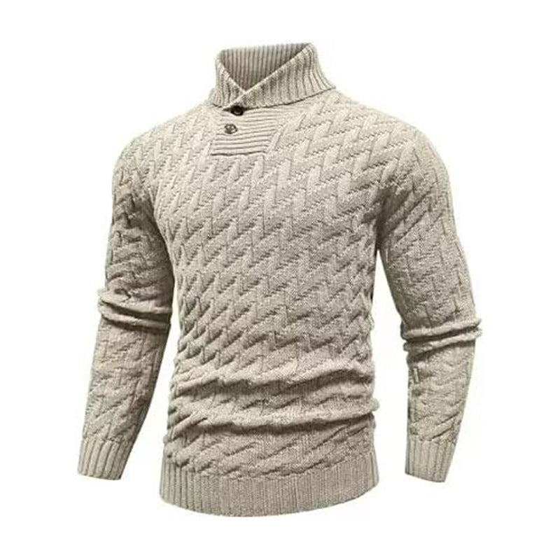 Big & Tall Men's Solid Color Knit Pullover Round Neck Slim-Fit Sweater S-3XL