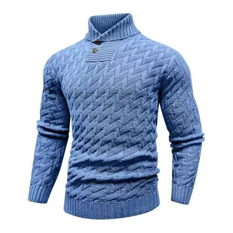 Big & Tall Men's Solid Color Knit Pullover Round Neck Slim-Fit Sweater S-3XL