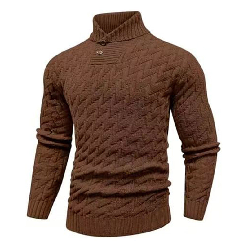 Big & Tall Men's Solid Color Knit Pullover Round Neck Slim-Fit Sweater S-3XL