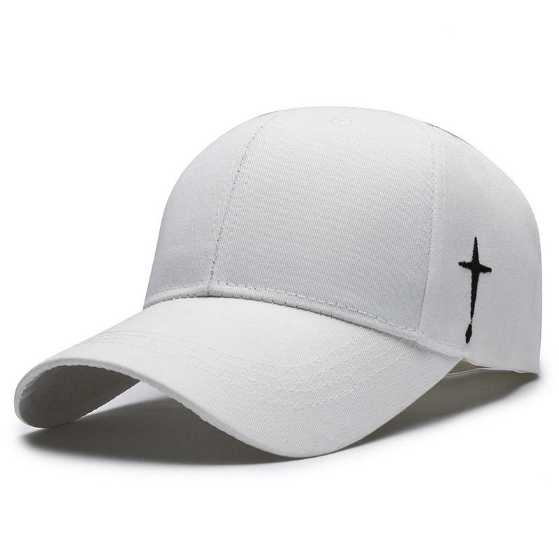 Embroidered Cross Casual All-match Cap