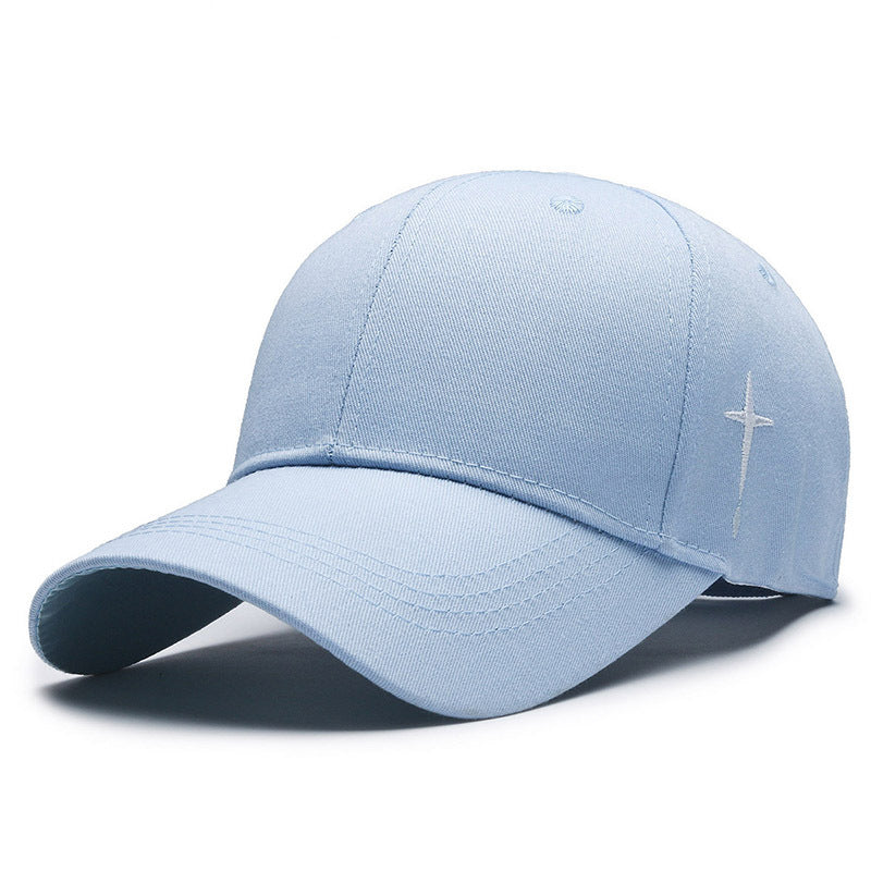Embroidered Cross Casual All-match Cap